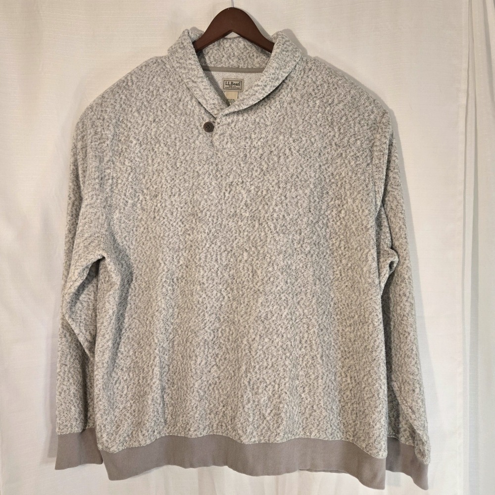 L.L. Bean Men's XXXL TALL Heritage‎ Marled Fleece Pullover Sweater